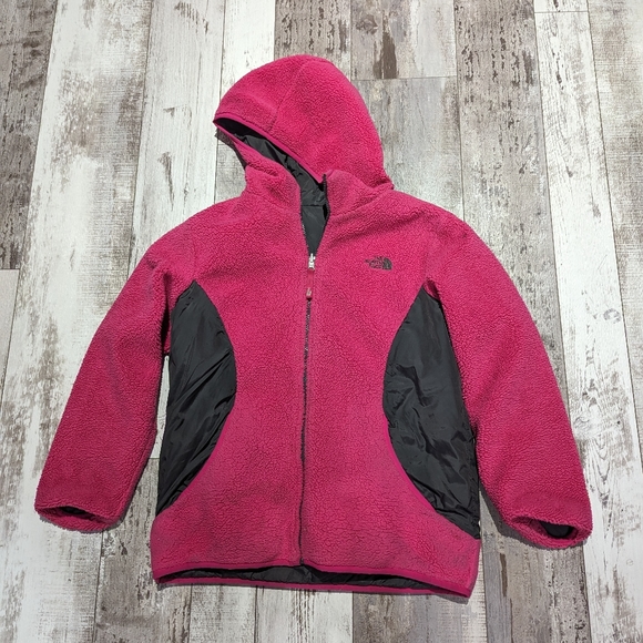 The north face jacket reversible fleece nylon girls size xl - Picture 10 of 11